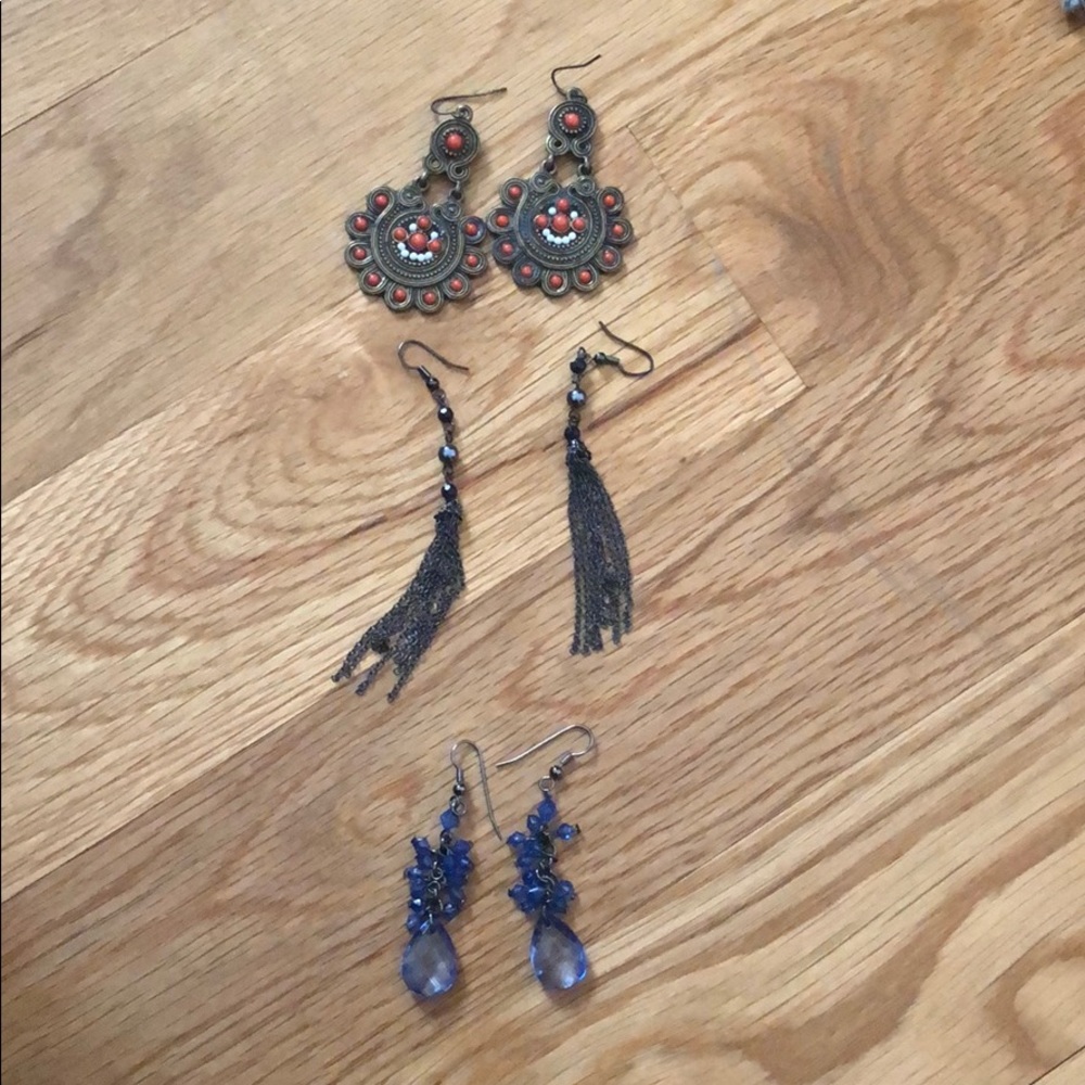3 sets of earrings